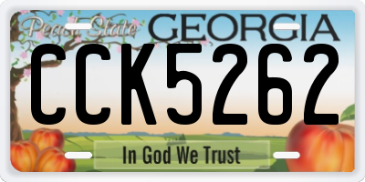 GA license plate CCK5262