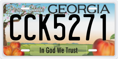 GA license plate CCK5271