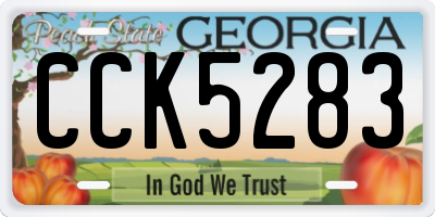GA license plate CCK5283