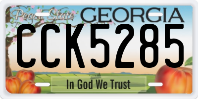GA license plate CCK5285