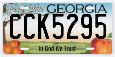 GA license plate CCK5295