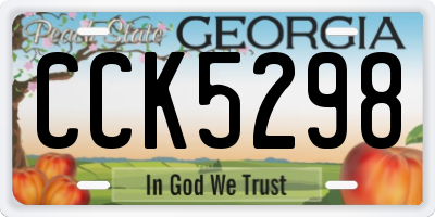 GA license plate CCK5298