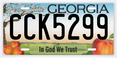 GA license plate CCK5299