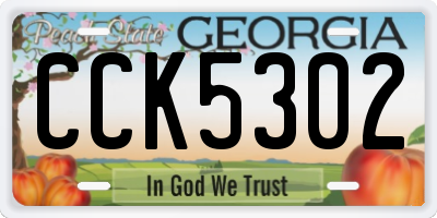 GA license plate CCK5302