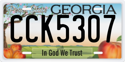 GA license plate CCK5307