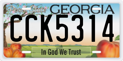 GA license plate CCK5314