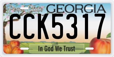 GA license plate CCK5317
