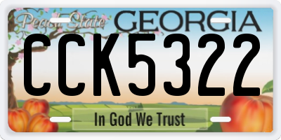 GA license plate CCK5322