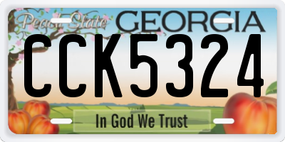 GA license plate CCK5324