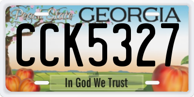 GA license plate CCK5327
