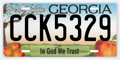 GA license plate CCK5329