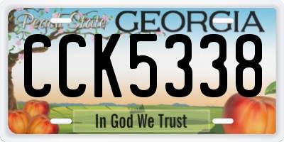 GA license plate CCK5338