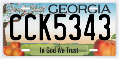 GA license plate CCK5343