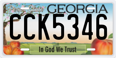 GA license plate CCK5346