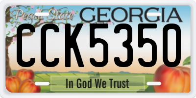 GA license plate CCK5350