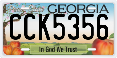 GA license plate CCK5356
