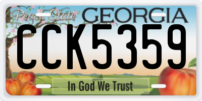 GA license plate CCK5359