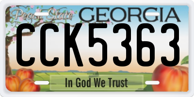 GA license plate CCK5363