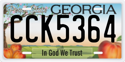 GA license plate CCK5364