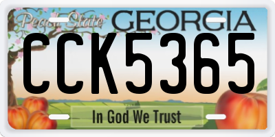 GA license plate CCK5365