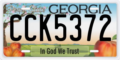 GA license plate CCK5372