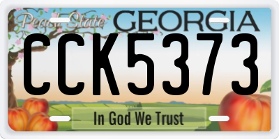 GA license plate CCK5373