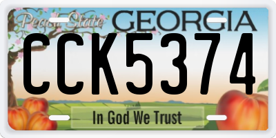 GA license plate CCK5374