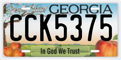 GA license plate CCK5375