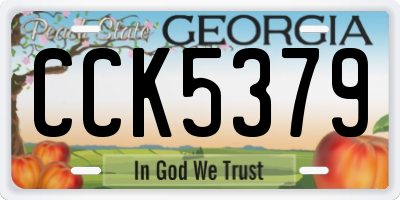 GA license plate CCK5379