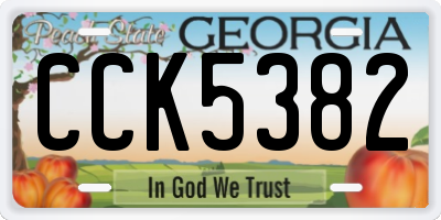 GA license plate CCK5382