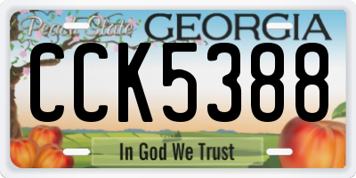 GA license plate CCK5388