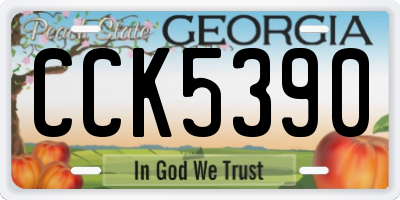 GA license plate CCK5390