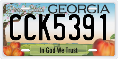 GA license plate CCK5391