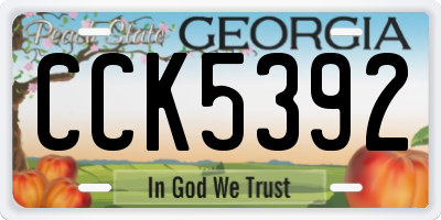 GA license plate CCK5392