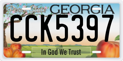 GA license plate CCK5397
