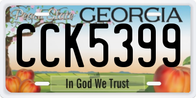 GA license plate CCK5399