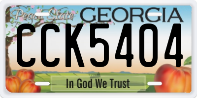 GA license plate CCK5404