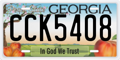 GA license plate CCK5408