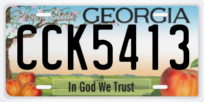 GA license plate CCK5413
