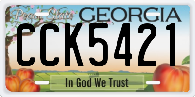 GA license plate CCK5421