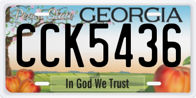 GA license plate CCK5436