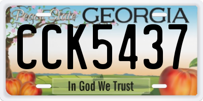 GA license plate CCK5437