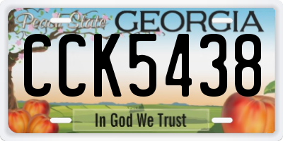 GA license plate CCK5438
