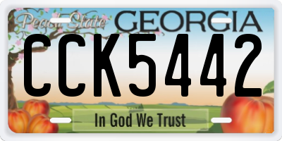 GA license plate CCK5442