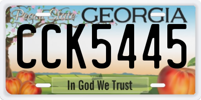 GA license plate CCK5445