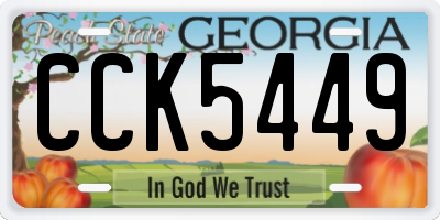GA license plate CCK5449