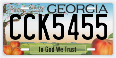 GA license plate CCK5455