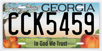 GA license plate CCK5459