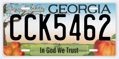 GA license plate CCK5462