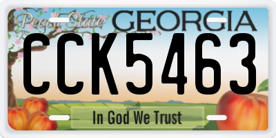 GA license plate CCK5463
